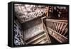 Old Staircase in an Abandoned Building-soupstock-Framed Stretched Canvas