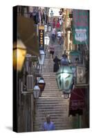 Old Stairway, Dubrovnik, Croatia, Europe-Neil Farrin-Stretched Canvas