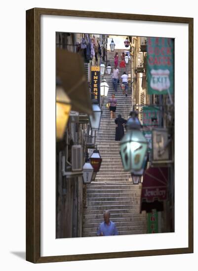 Old Stairway, Dubrovnik, Croatia, Europe-Neil Farrin-Framed Photographic Print