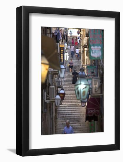 Old Stairway, Dubrovnik, Croatia, Europe-Neil Farrin-Framed Photographic Print