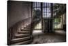 Old Stairway in Abandoned Building-Nathan Wright-Stretched Canvas