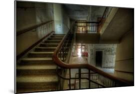 Old Stairway in Abandoned Building-Nathan Wright-Mounted Photographic Print