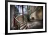 Old Stairway in Abandoned Building-Nathan Wright-Framed Photographic Print