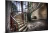 Old Stairway in Abandoned Building-Nathan Wright-Mounted Photographic Print