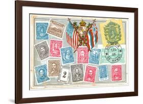 Old Stamps of Hawaii-null-Framed Art Print