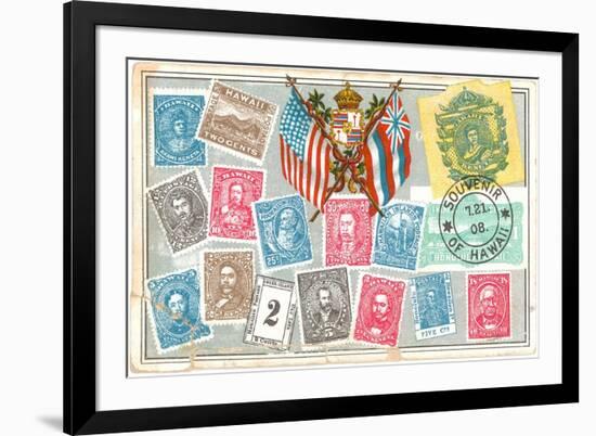 Old Stamps of Hawaii-null-Framed Art Print
