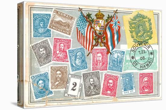 Old Stamps of Hawaii-null-Stretched Canvas