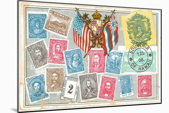 Old Stamps of Hawaii-null-Mounted Art Print