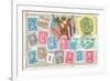 Old Stamps of Hawaii-null-Framed Premium Giclee Print