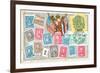 Old Stamps of Hawaii-null-Framed Premium Giclee Print