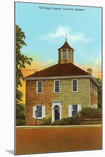 Old State Capitol, Corydon, Indiana-null-Mounted Art Print