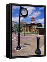 Old State Capitol Plaza, Springfield, Illinois, USA-null-Framed Stretched Canvas