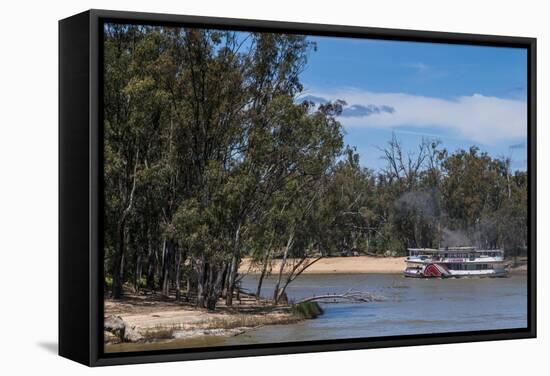 Old Steam Boat in Mildura on the Murray River, Victoria, Australia, Pacific-Michael Runkel-Framed Stretched Canvas
