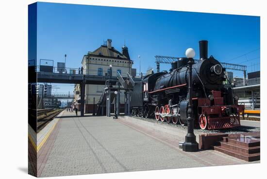 Old Steam Engine at the Final Railway Station of the Trans-Siberian Railway in Vladivostok-Michael Runkel-Stretched Canvas