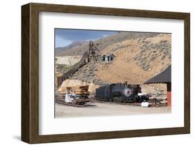 Old Steam Locomotive, Gold Hill Train Station, Virginia City, Nevada, USA-Michael DeFreitas-Framed Photographic Print