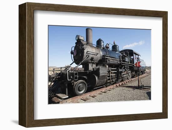 Old Steam Locomotive, Gold Hill Train Station, Virginia City, Nevada, USA-Michael DeFreitas-Framed Photographic Print
