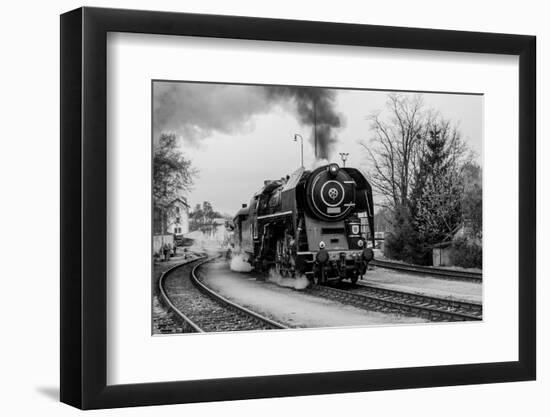 Old Steam Train-Rebec-Framed Photographic Print