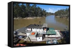 Old Steamer in Echuca on the Murray River, Victoria, Australia, Pacific-Michael Runkel-Framed Stretched Canvas