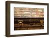 Old steamer trunk covered with stickers of various destinations.-Julien McRoberts-Framed Photographic Print