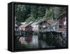 Old Stilt Buildings Along Ketchikan Creek, Ketchikan, South East Alaska, USA-Tony Waltham-Framed Stretched Canvas