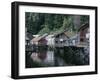 Old Stilt Buildings Along Ketchikan Creek, Ketchikan, South East Alaska, USA-Tony Waltham-Framed Photographic Print