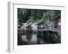 Old Stilt Buildings Along Ketchikan Creek, Ketchikan, South East Alaska, USA-Tony Waltham-Framed Photographic Print