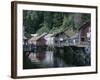 Old Stilt Buildings Along Ketchikan Creek, Ketchikan, South East Alaska, USA-Tony Waltham-Framed Photographic Print