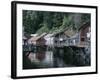 Old Stilt Buildings Along Ketchikan Creek, Ketchikan, South East Alaska, USA-Tony Waltham-Framed Photographic Print