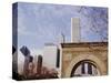 Old Stock Exchange Arch and Downtown Skyscrapers, Chicago, Illinois, USA-Jenny Pate-Stretched Canvas