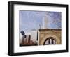 Old Stock Exchange Arch and Downtown Skyscrapers, Chicago, Illinois, USA-Jenny Pate-Framed Photographic Print