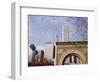 Old Stock Exchange Arch and Downtown Skyscrapers, Chicago, Illinois, USA-Jenny Pate-Framed Photographic Print