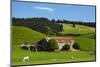 Old Stone Barn and Farmland, Near Taieri Mouth, Dunedin, Otago, South Island, New Zealand-David Wall-Mounted Photographic Print