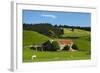 Old Stone Barn and Farmland, Near Taieri Mouth, Dunedin, Otago, South Island, New Zealand-David Wall-Framed Photographic Print