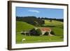 Old Stone Barn and Farmland, Near Taieri Mouth, Dunedin, Otago, South Island, New Zealand-David Wall-Framed Photographic Print