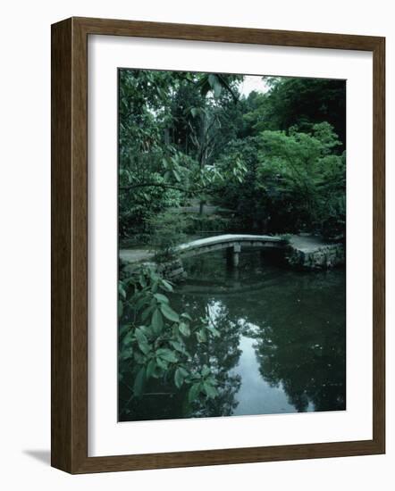 Old Stone Bridge in Garden-Ted Thai-Framed Photographic Print