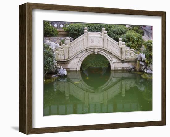 Old Stone Bridge in Shantang Street, Old Town of Suzhou, Jiangsu, China-Keren Su-Framed Premium Photographic Print