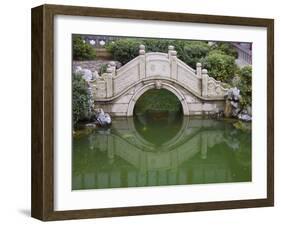 Old Stone Bridge in Shantang Street, Old Town of Suzhou, Jiangsu, China-Keren Su-Framed Premium Photographic Print