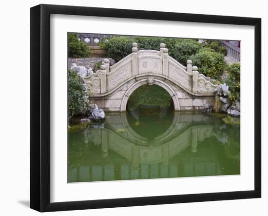 Old Stone Bridge in Shantang Street, Old Town of Suzhou, Jiangsu, China-Keren Su-Framed Premium Photographic Print