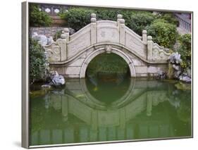 Old Stone Bridge in Shantang Street, Old Town of Suzhou, Jiangsu, China-Keren Su-Framed Photographic Print