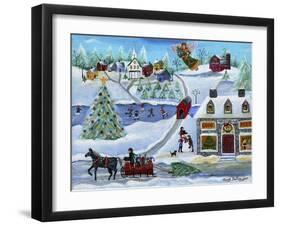 Old Stone Inn at Christmas Time-Cheryl Bartley-Framed Giclee Print