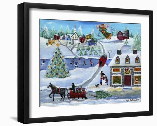 Old Stone Inn at Christmas Time-Cheryl Bartley-Framed Giclee Print