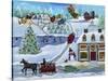 Old Stone Inn at Christmas Time-Cheryl Bartley-Stretched Canvas