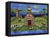 Old Stone Lighthouse School-Cheryl Bartley-Framed Stretched Canvas