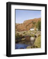 Old Stone Packhorse Bridge Over Watendlath Beck in Picturesque Village in Autumn-Pearl Bucknall-Framed Premium Photographic Print