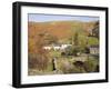 Old Stone Packhorse Bridge Over Watendlath Beck with Dry Stone Wall and Farm Buildings-Pearl Bucknall-Framed Photographic Print