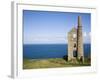 Old Stone Watchtower Along Coast-Roger Brooks-Framed Photographic Print