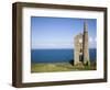 Old Stone Watchtower Along Coast-Roger Brooks-Framed Photographic Print