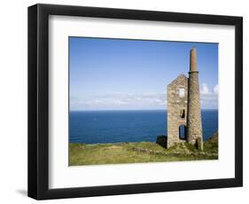 Old Stone Watchtower Along Coast-Roger Brooks-Framed Photographic Print