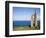 Old Stone Watchtower Along Coast-Roger Brooks-Framed Photographic Print