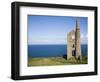 Old Stone Watchtower Along Coast-Roger Brooks-Framed Photographic Print